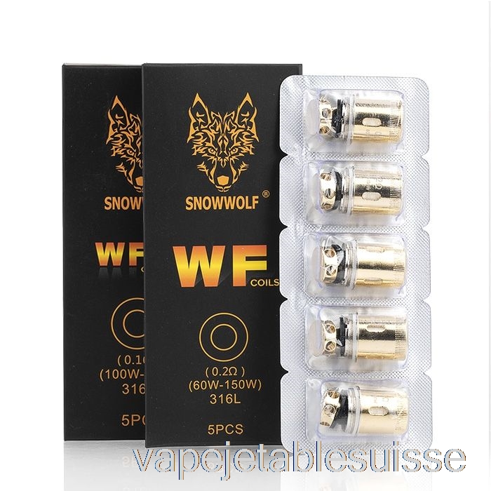 Vape Suisse Snowwolf Wolf Wf Bobines De Remplacement Bobines De Maille 0,15ohm Wf-h-m